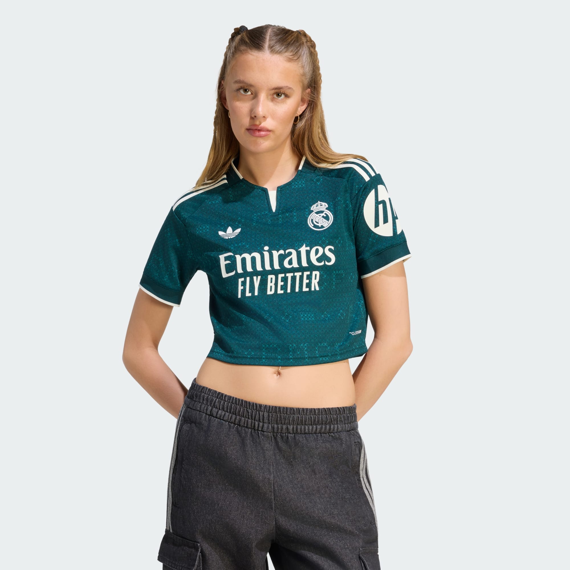 Camisa Feminina Cropped Adidas Real Madrid 2026/27 II