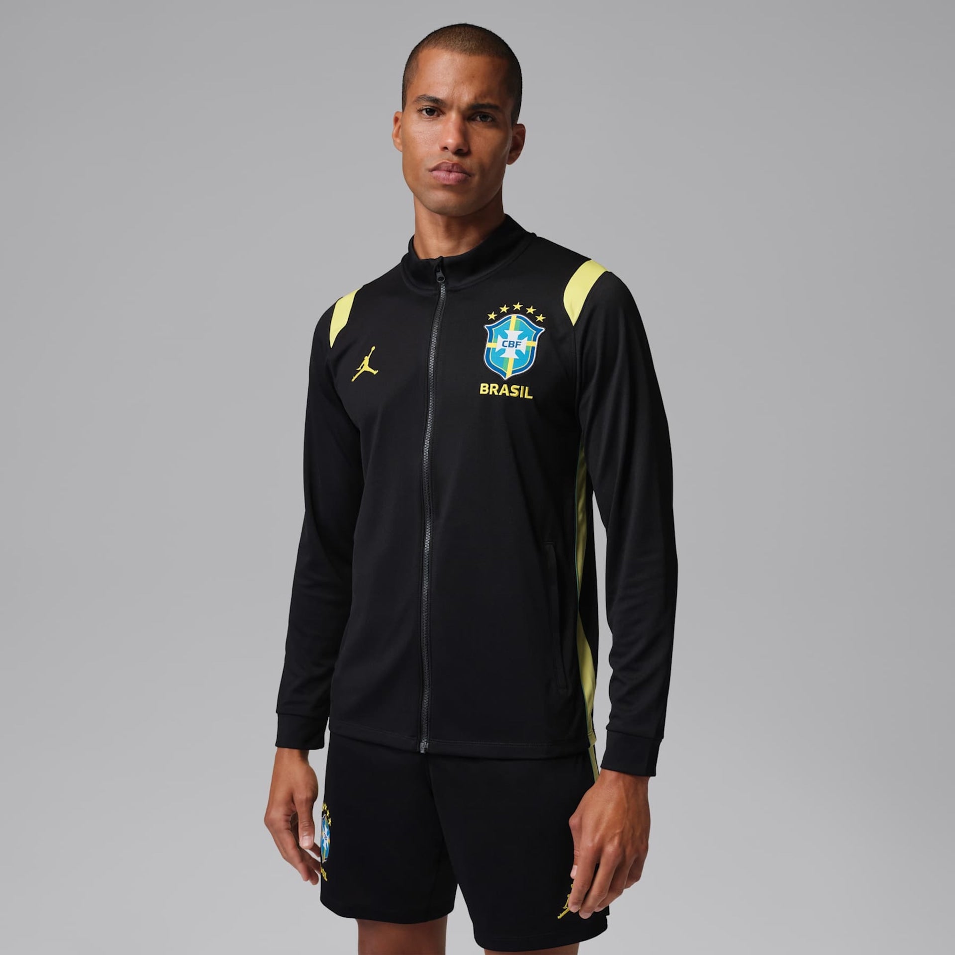 Jaqueta Brasil Jordan Academy Pro 2026 Treino Masculina