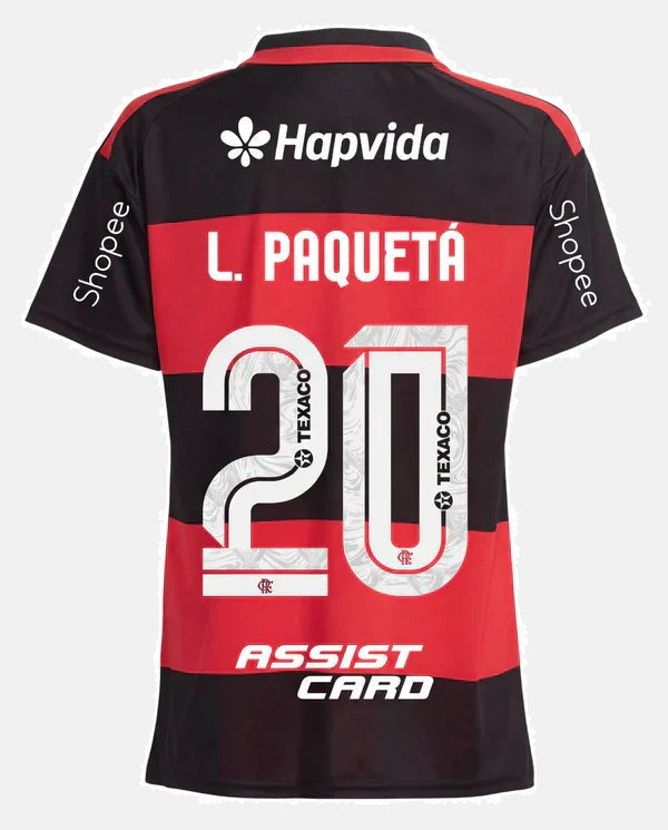 Camisa Flamengo I 2026 L. Paquetá N° 20