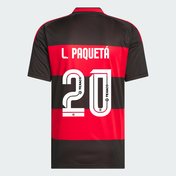 Camisa Flamengo 2026 I Torcedor — L. PAQUETÁ Nº 20