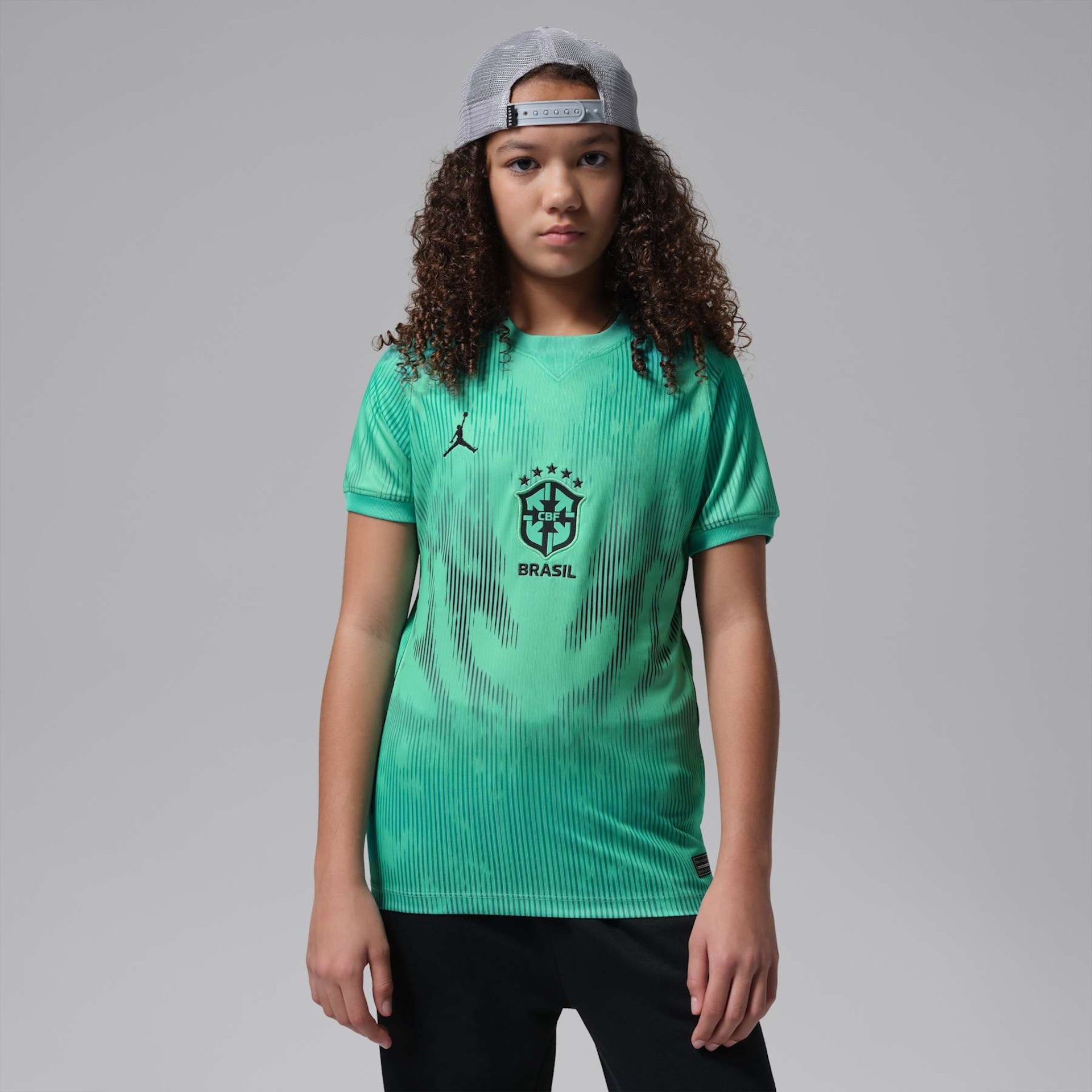 Camisa de Goleiro Brasil Jordan II 2026/27 Torcedor Pro Infantil
