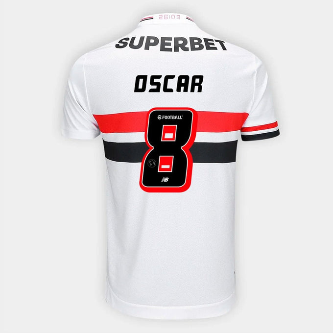 Camisa São Paulo FC 2025/26 I Torcedor — OSCAR Nº 8