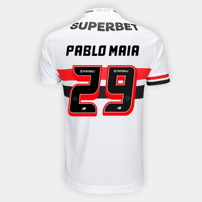 Camisa São Paulo FC 2025/26 I Torcedor — PABLO MAIA Nº 29