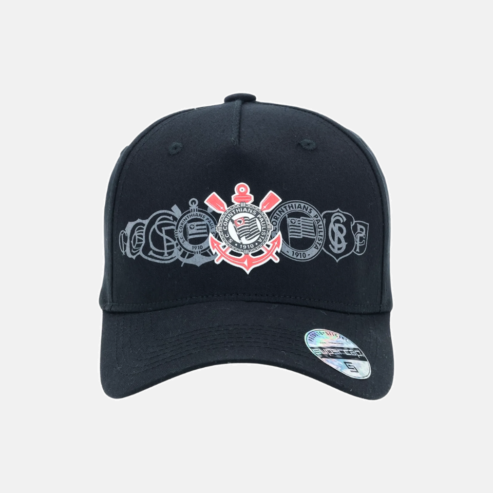 Boné Corinthians Escudos Historicos