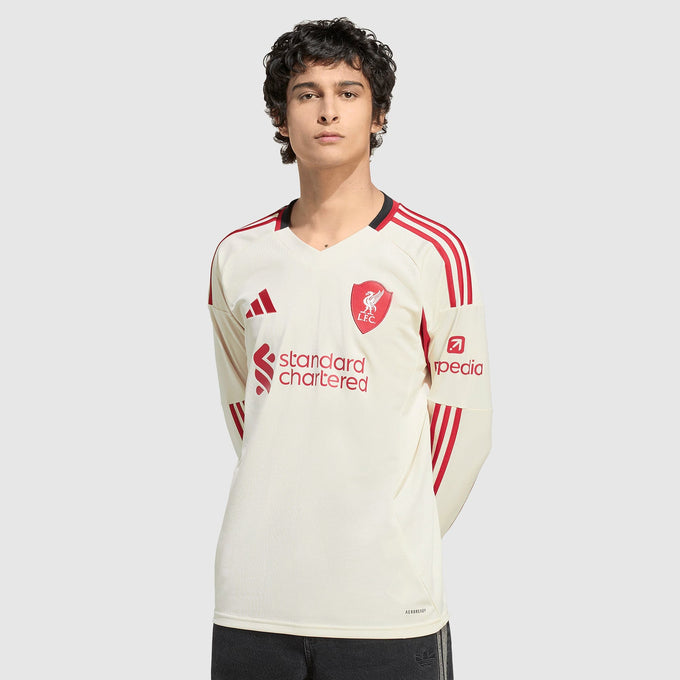 Camisa Liverpool 2025/26 II Torcedor Manga Longa